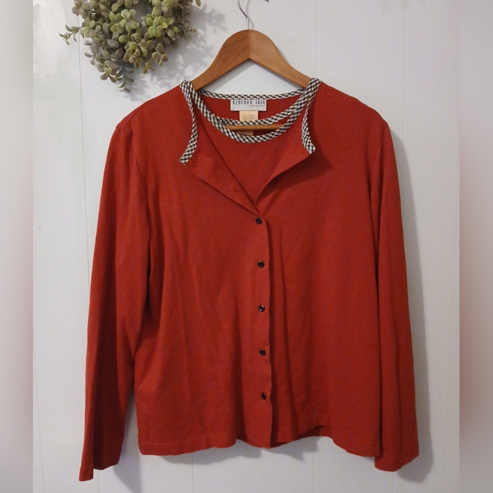 Bedford Fair Blouse 2 Piece Set Xl Vintage